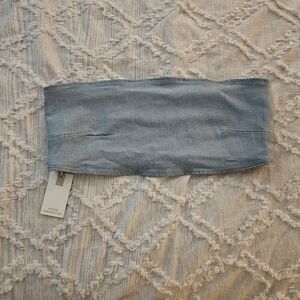 NWT Good American Denim Bandeau Top Size 5